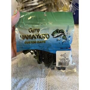 Gary Yamamoto Flappin' Hog Creature Bait Black With Large Blue Flake